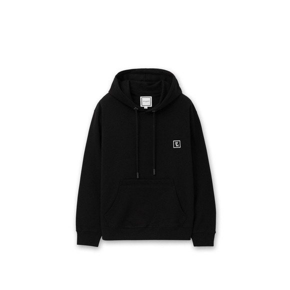 WOOYOUNGMI‎ Paris Black Cotton Logo Print Hoodie Size 48/Small New With Tags
